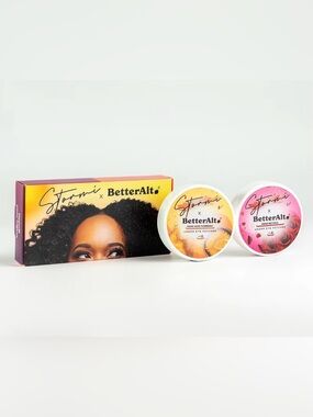 Stormi x BetterAlt collaboration box for AM/PM Morning Night Under-eye Patches